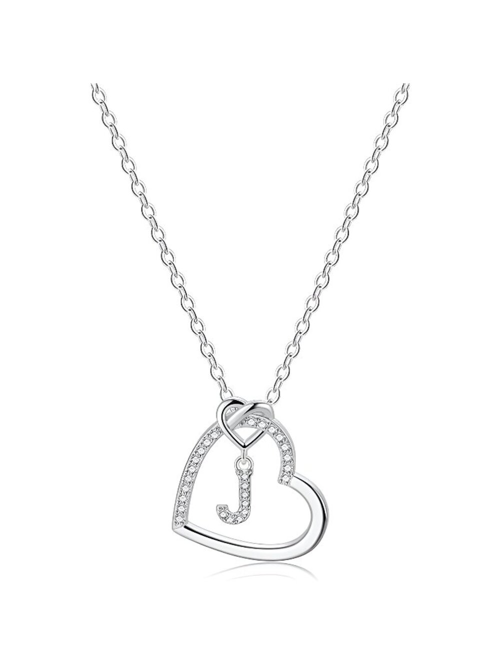 14K Gold Plated Letter Heart Pendant 18+2 Inch Adjustable Chain Neckalaces